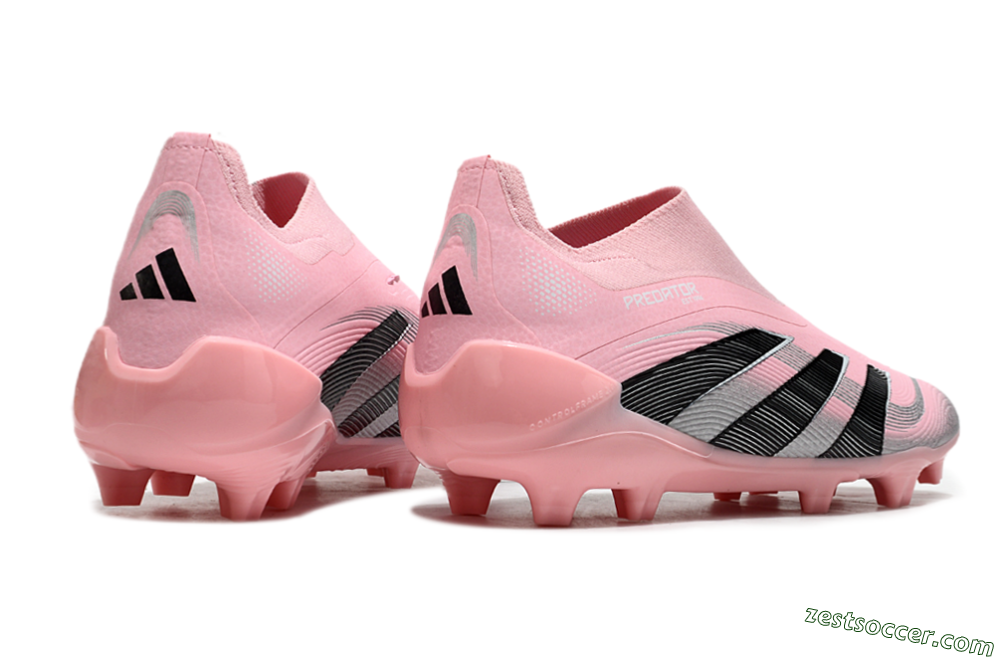 Adidas Predator Elite 25 Laceless FG Low-Tops Soccer Cleats - Pink/Black/Silver 6