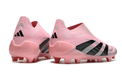 Adidas Predator Elite 25 Laceless FG Low-Tops Soccer Cleats - Pink/Black/Silver
