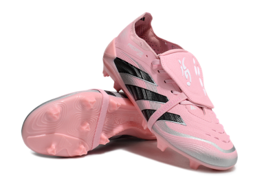 Adidas Predator Elite Foldover Tongue FG Low-Tops Soccer Cleats - Pink/Black/Silver