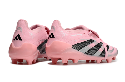 Adidas Predator Elite Foldover Tongue FG Low-Tops Soccer Cleats - Pink/Black/Silver