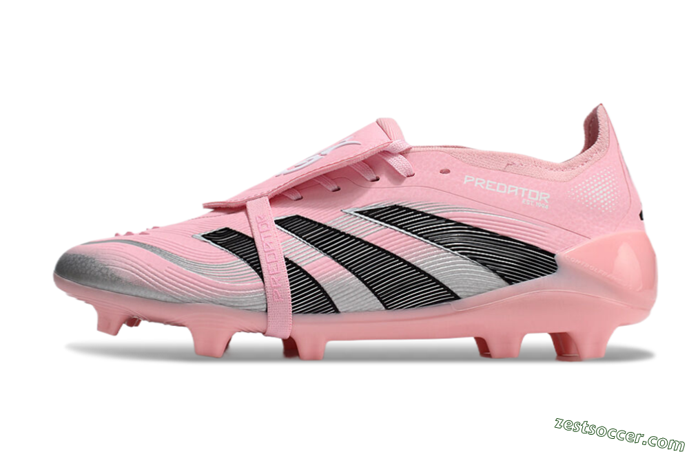 Adidas Predator Elite Foldover Tongue FG Low-Tops Soccer Cleats - Pink/Black/Silver 2