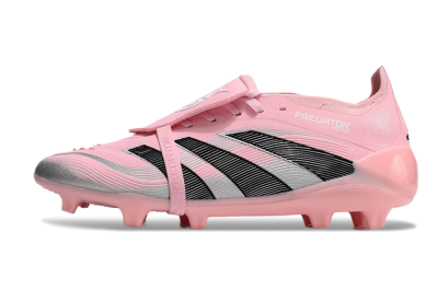 Adidas Predator Elite Foldover Tongue FG Low-Tops Soccer Cleats - Pink/Black/Silver