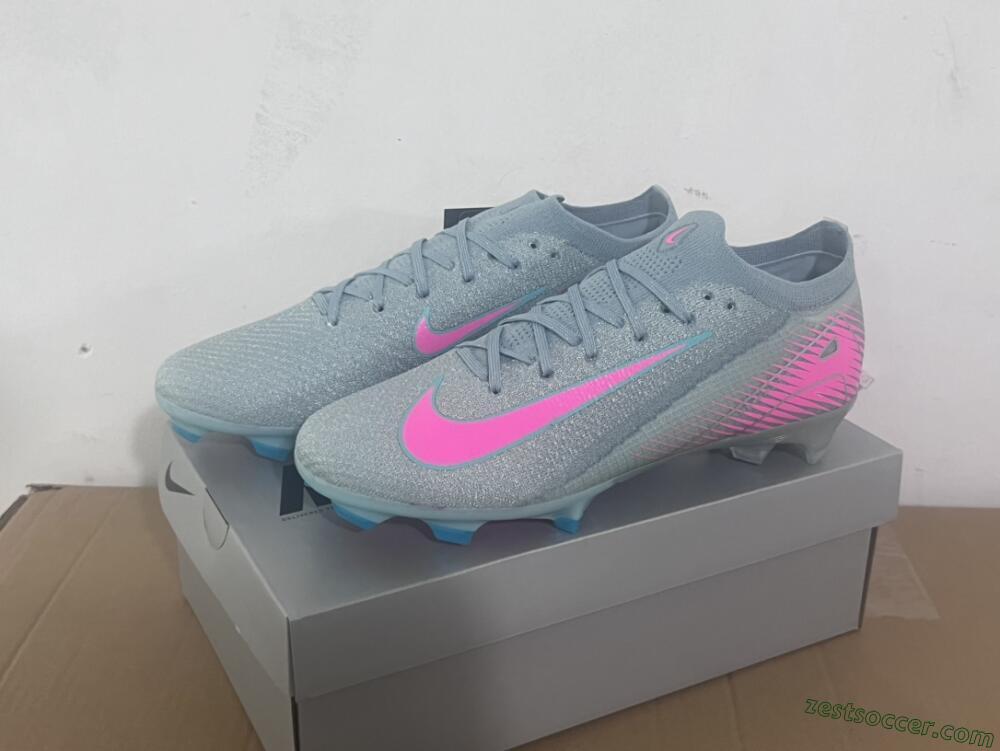 Nike Air Zoom Mercurial Vapor 16 Elite FG Low-Tops Soccer Cleats - Jade/Pink/Silver