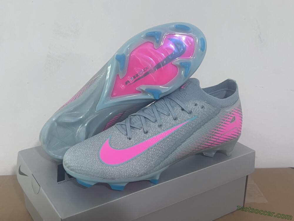 Nike Air Zoom Mercurial Vapor 16 Elite FG Low-Tops Soccer Cleats - Jade/Pink/Silver