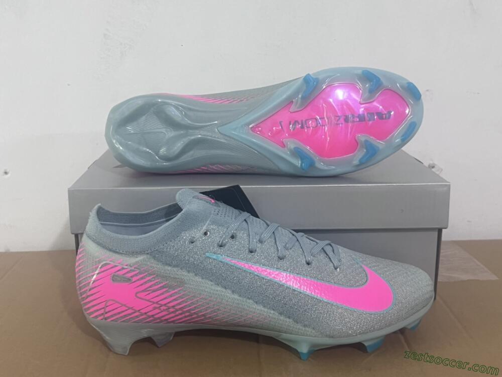 Nike Air Zoom Mercurial Vapor 16 Elite FG Low-Tops Soccer Cleats - Jade/Pink/Silver