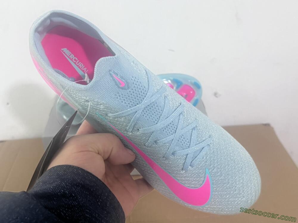 Nike Air Zoom Mercurial Vapor 16 Elite FG Low-Tops Soccer Cleats - Jade/Pink/Silver