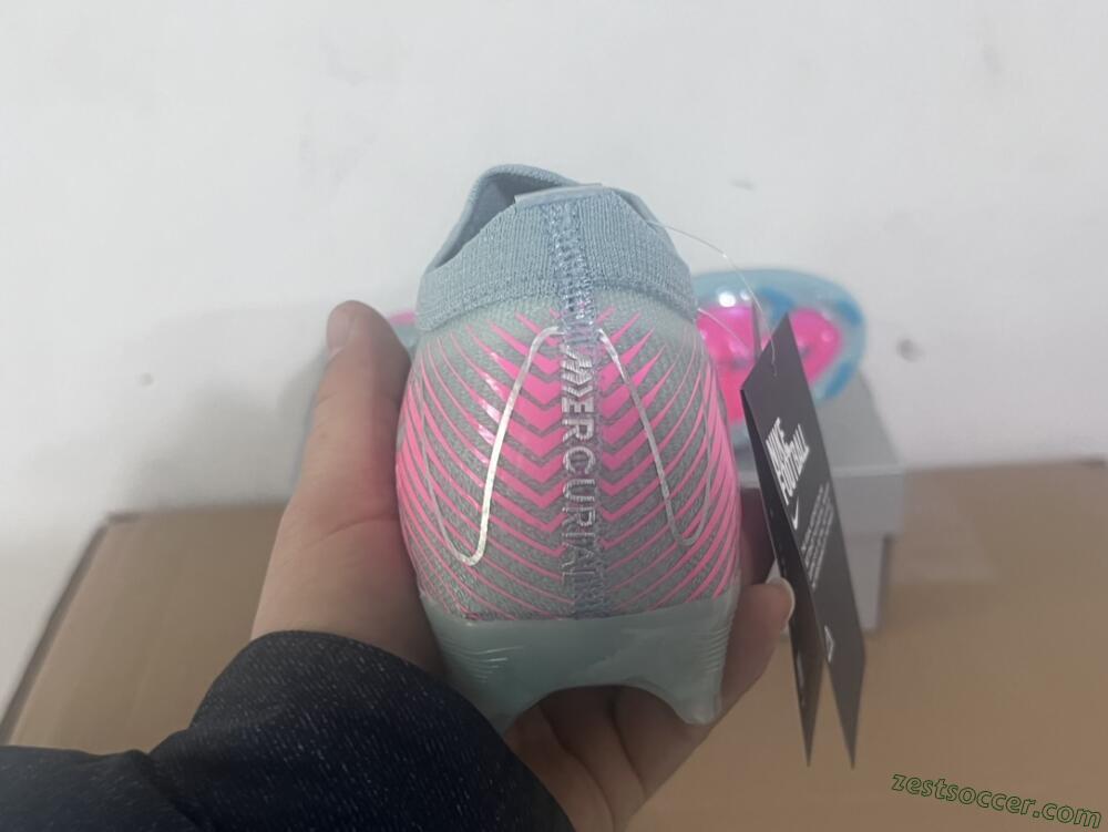 Nike Air Zoom Mercurial Vapor 16 Elite FG Low-Tops Soccer Cleats - Jade/Pink/Silver