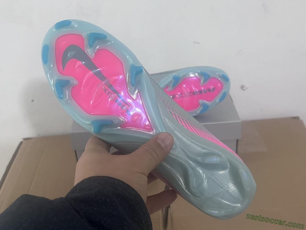 Nike Air Zoom Mercurial Vapor 16 Elite FG Low-Tops Soccer Cleats - Jade/Pink/Silver