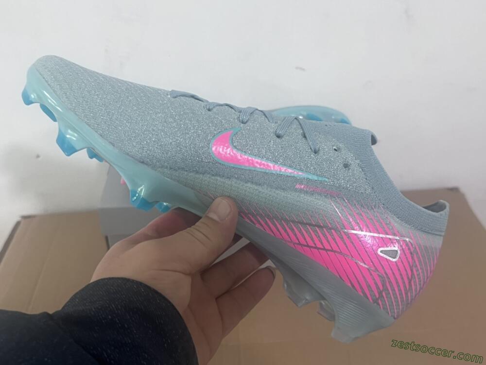 Nike Air Zoom Mercurial Vapor 16 Elite FG Low-Tops Soccer Cleats - Jade/Pink/Silver