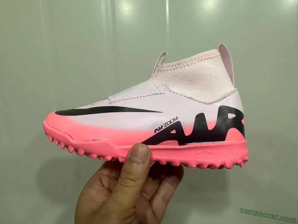Nike Air Zoom Mercurial Superfly 9 Elite TF High-Tops Soccer Shoes - Pink/Black