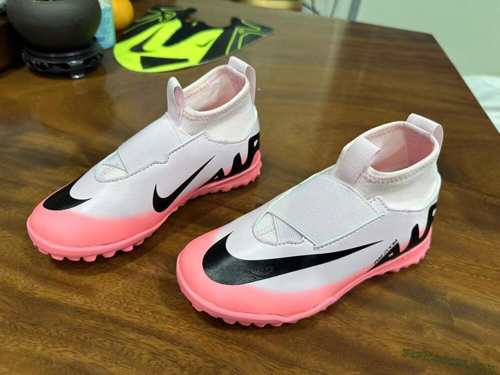 Nike Air Zoom Mercurial Superfly 9 Elite TF High-Tops Soccer Shoes - Pink/Black