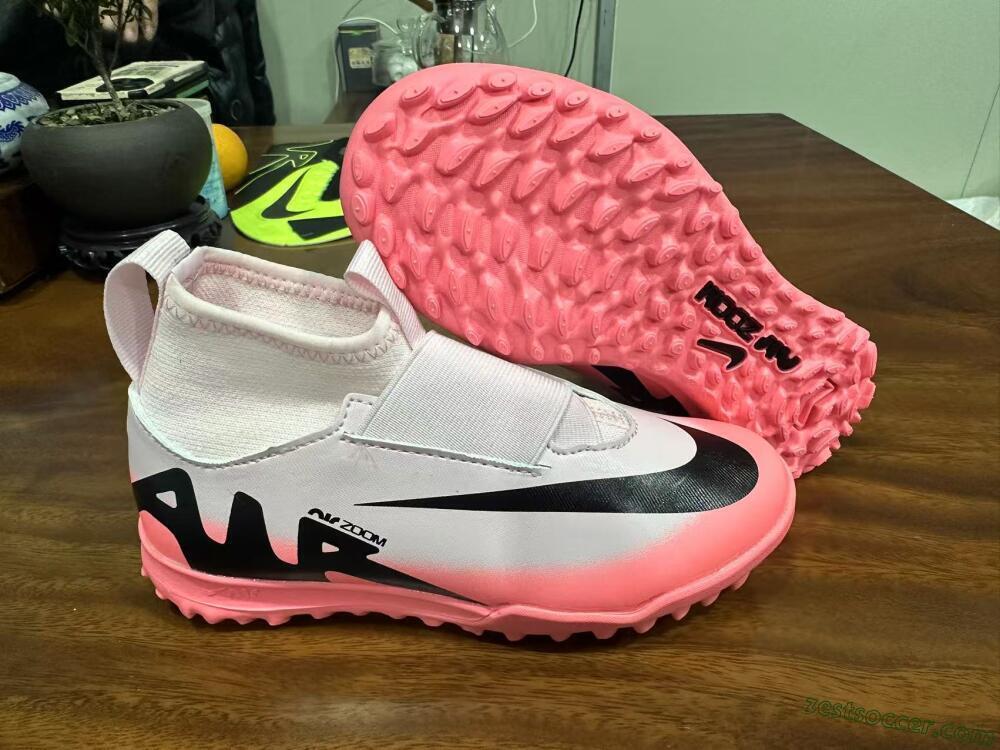 Nike Air Zoom Mercurial Superfly 9 Elite TF High-Tops Soccer Shoes - Pink/Black