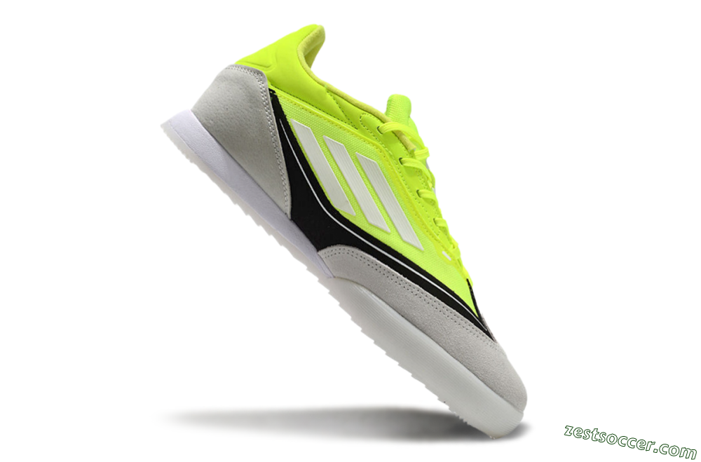 Messi x Adidas F50 Elite IC Low-Tops Soccer Shoes - Yellow/Grey/Black 4