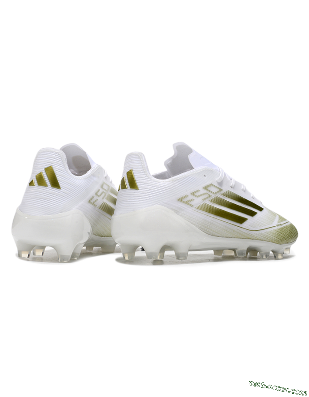 Adidas F50 Elite AG Low-Tops Soccer Cleats - White/Gold 6