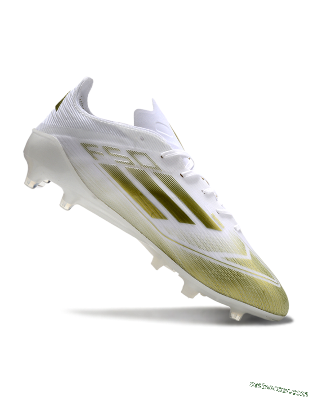 Adidas F50 Elite AG Low-Tops Soccer Cleats - White/Gold 4