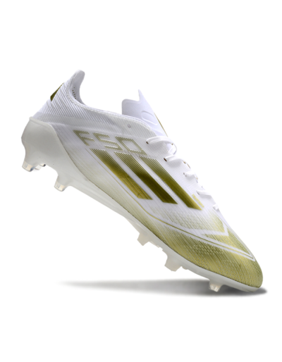 Adidas F50 Elite AG Low-Tops Soccer Cleats - White/Gold
