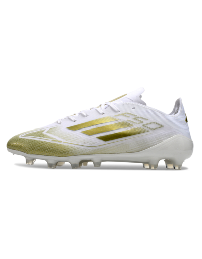 Adidas F50 Elite AG Low-Tops Soccer Cleats - White/Gold