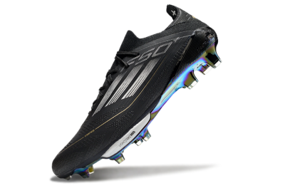 Adidas F50+ Lightstrike Pro Elite FG Low-Tops Soccer Cleats - Black/Silver/Gold