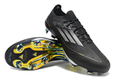 Adidas F50+ Lightstrike Pro Elite FG Low-Tops Soccer Cleats - Black/Silver/Gold
