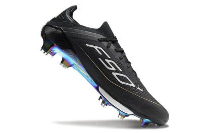 Adidas F50+ Lightstrike Pro Elite FG Low-Tops Soccer Cleats - Black/Silver/Gold