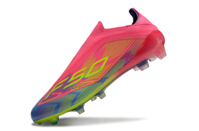Adidas F50 Elite Laceless FG Low-Tops Soccer Cleats - Pink/Blue/Yellow