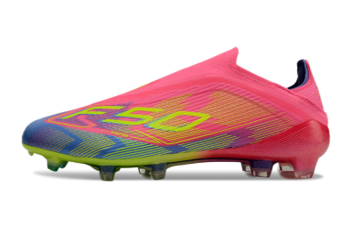 Adidas F50 Elite Laceless FG Low-Tops Soccer Cleats - Pink/Blue/Yellow
