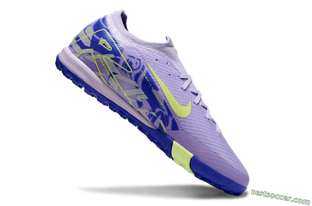 Nike Air Zoom Mercurial Vapor 16 Elite TF Low-Tops Soccer Shoes - Purple/Yellow/Blue 4