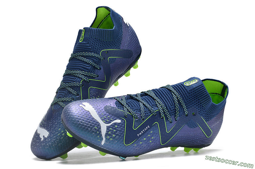 Puma Future Ultimate MG Low-Tops Soccer Cleats - Blue/Yellow/White 6