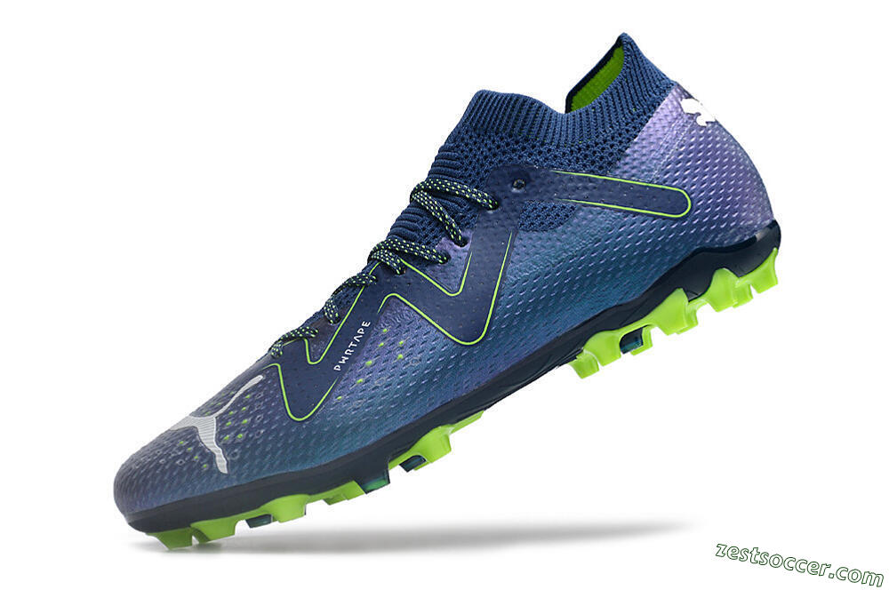 Puma Future Ultimate MG Low-Tops Soccer Cleats - Blue/Yellow/White 8