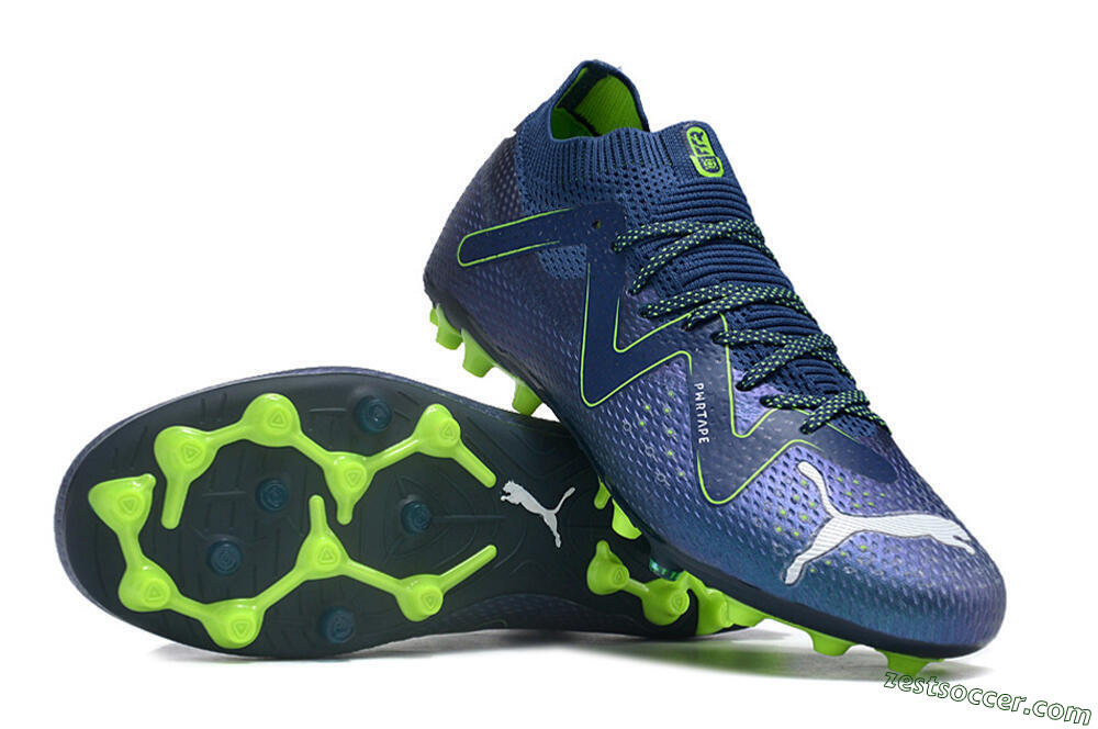 Puma Future Ultimate MG Low-Tops Soccer Cleats - Blue/Yellow/White 4