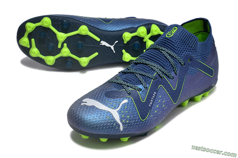 Puma Future Ultimate MG Low-Tops Soccer Cleats - Blue/Yellow/White 3