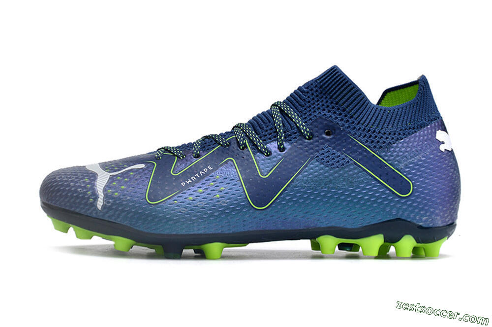 Puma Future Ultimate MG Low-Tops Soccer Cleats - Blue/Yellow/White 2