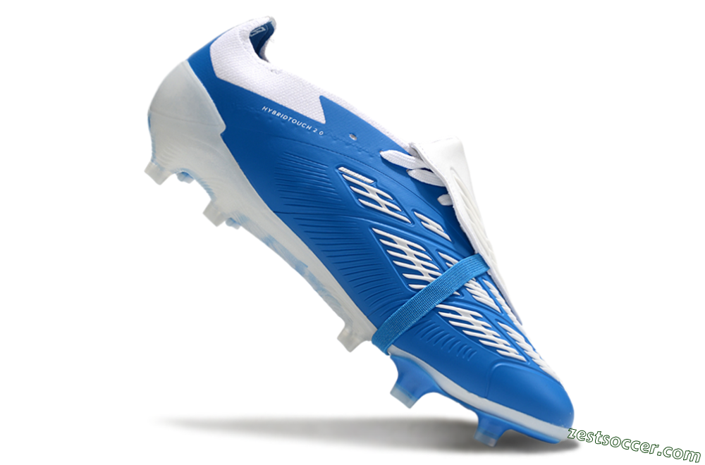 Adidas Predator Elite Foldover Tongue FG Low-Tops Soccer Cleats - Blue/White 5