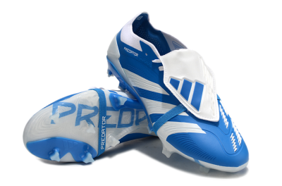 Adidas Predator Elite Foldover Tongue FG Low-Tops Soccer Cleats - Blue/White