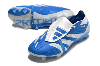 Adidas Predator Elite Foldover Tongue FG Low-Tops Soccer Cleats - Blue/White