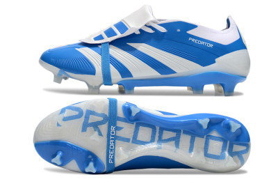 Adidas Predator Elite Foldover Tongue FG Low-Tops Soccer Cleats - Blue/White
