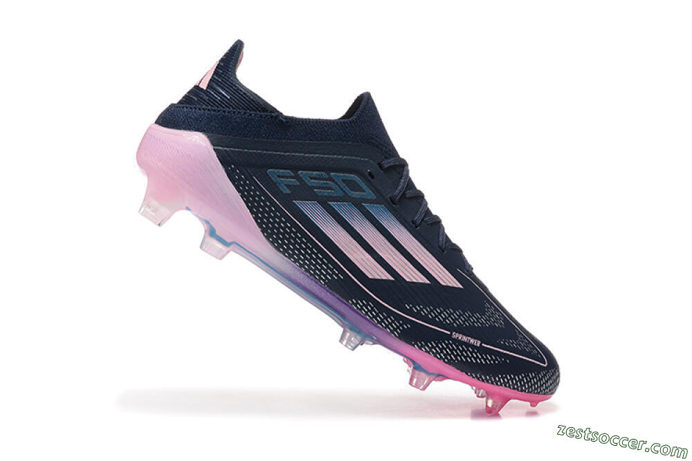 Adidas F50 Elite FG Low-Tops Soccer Cleats - Blue/Pink 4