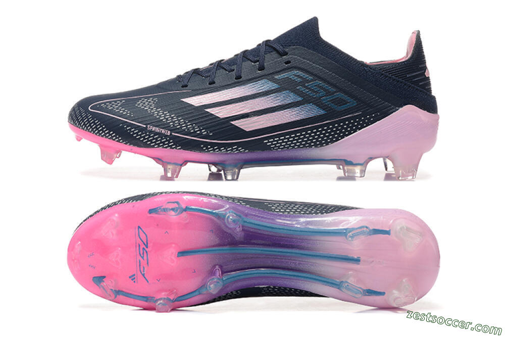 Adidas F50 Elite FG Low-Tops Soccer Cleats - Blue/Pink 1
