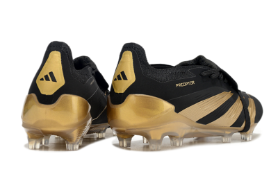 Adidas Predator Elite Foldover Tongue FG Low-Tops Soccer Cleats - Black/Gold