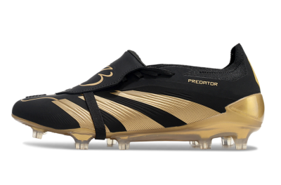 Adidas Predator Elite Foldover Tongue FG Low-Tops Soccer Cleats - Black/Gold