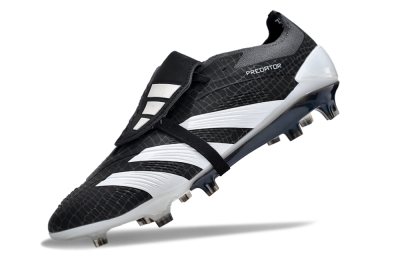 Adidas Predator Elite Foldover Tongue FG Low-Tops Soccer Cleats - Black/White
