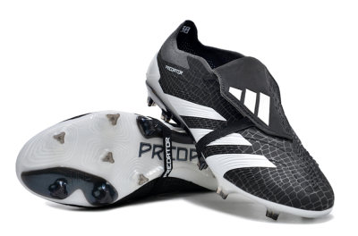 Adidas Predator Elite Foldover Tongue FG Low-Tops Soccer Cleats - Black/White