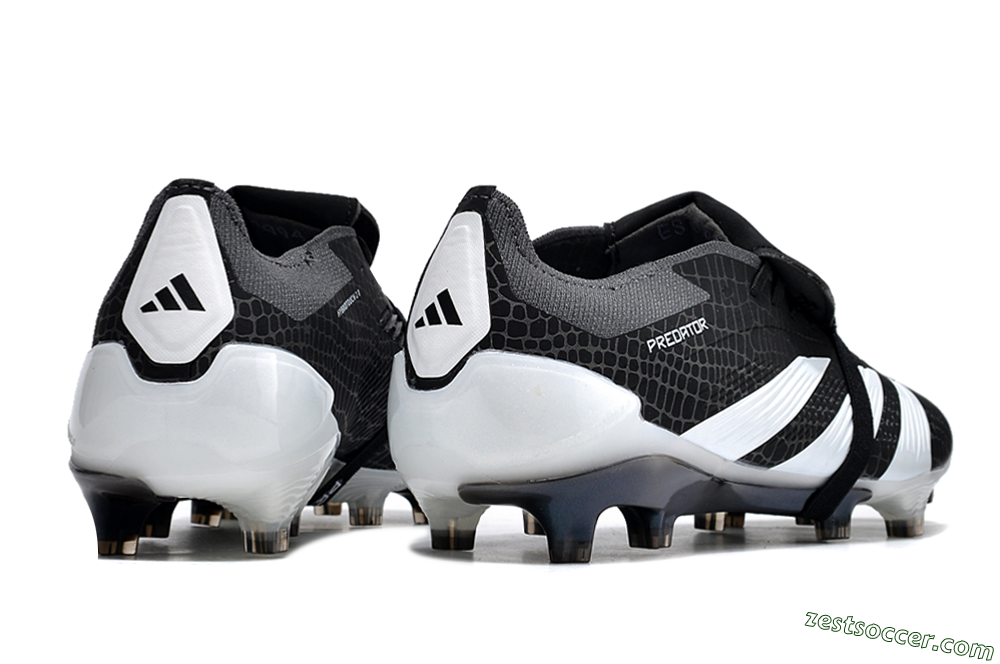 Adidas Predator Elite Foldover Tongue FG Low-Tops Soccer Cleats - Black/White 5