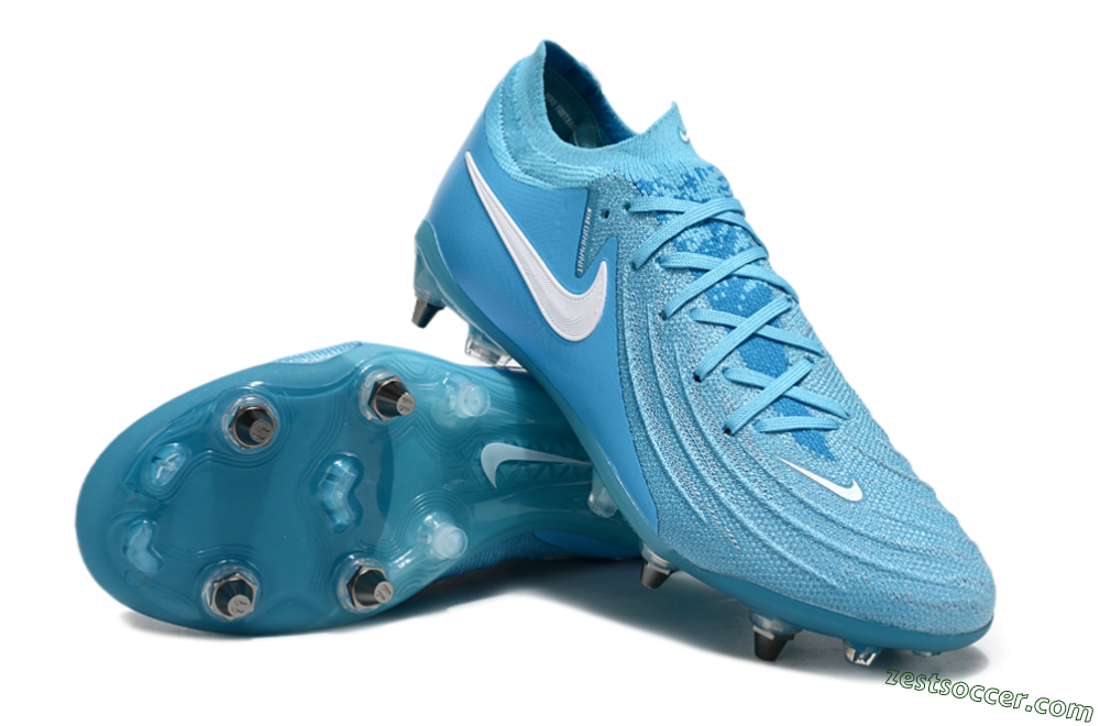 Nike Phantom Luna Elite SG Low-Tops Soccer Cleats - Blue/White 3