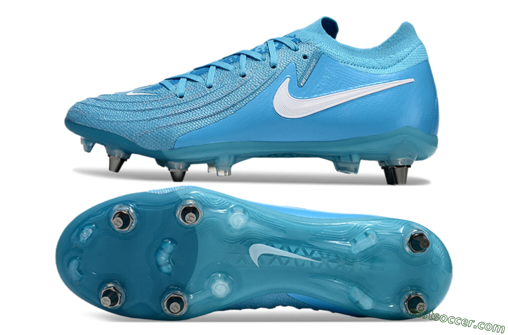 Nike Phantom Luna Elite SG Low-Tops Soccer Cleats - Blue/White 1