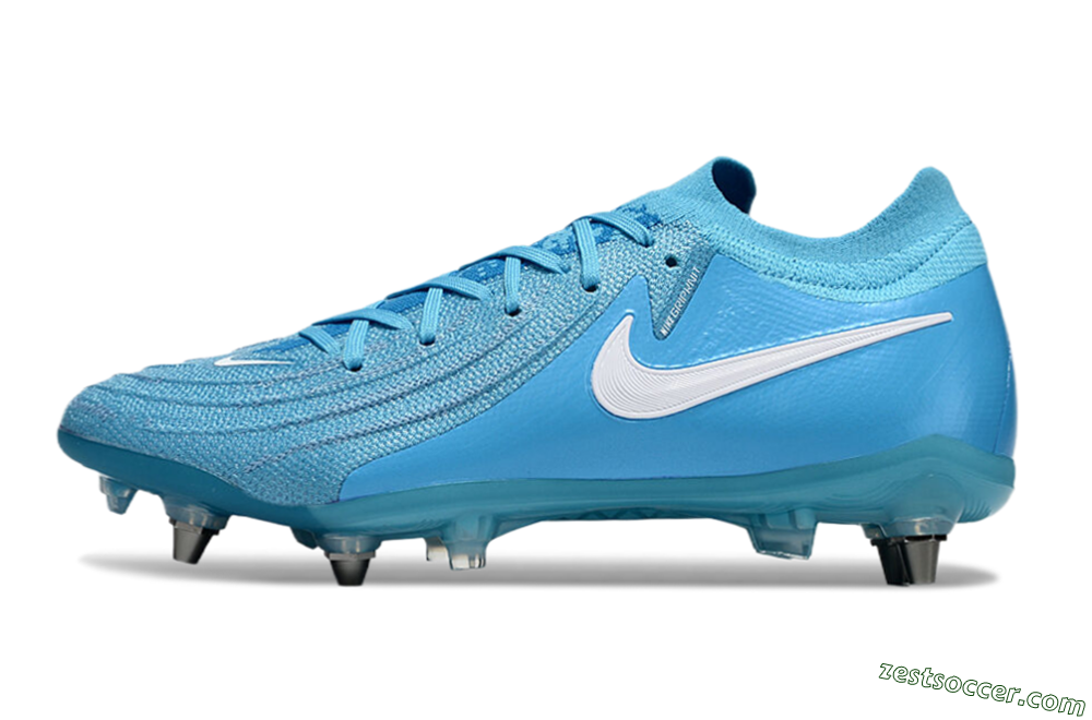 Nike Phantom Luna Elite SG Low-Tops Soccer Cleats - Blue/White 2
