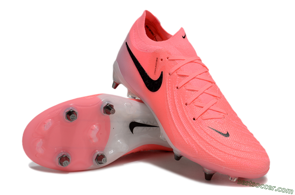 Nike Phantom Luna Elite SG Low-Tops Soccer Cleats - Pink/Black/White 3