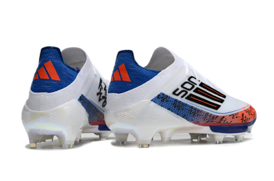Adidas F50 Elite Lightstrike Pro FG Low-Tops Soccer Cleats - White/Orange/Blue
