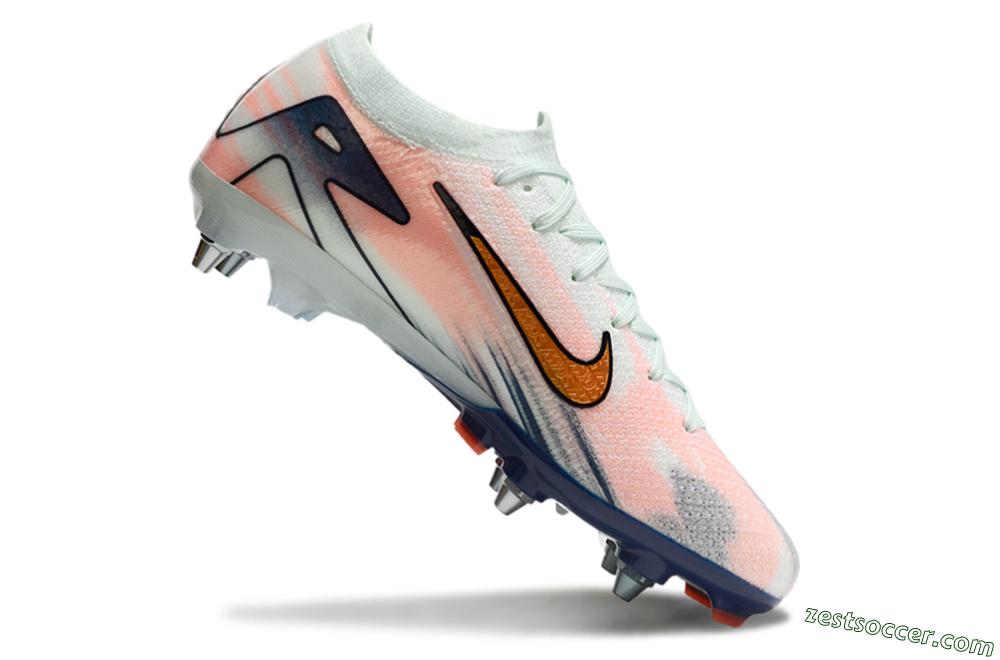 Nike Air Zoom Mercurial Vapor 16 Elite SG Low-Tops Soccer Cleats - Jade/Gold/Blue 4