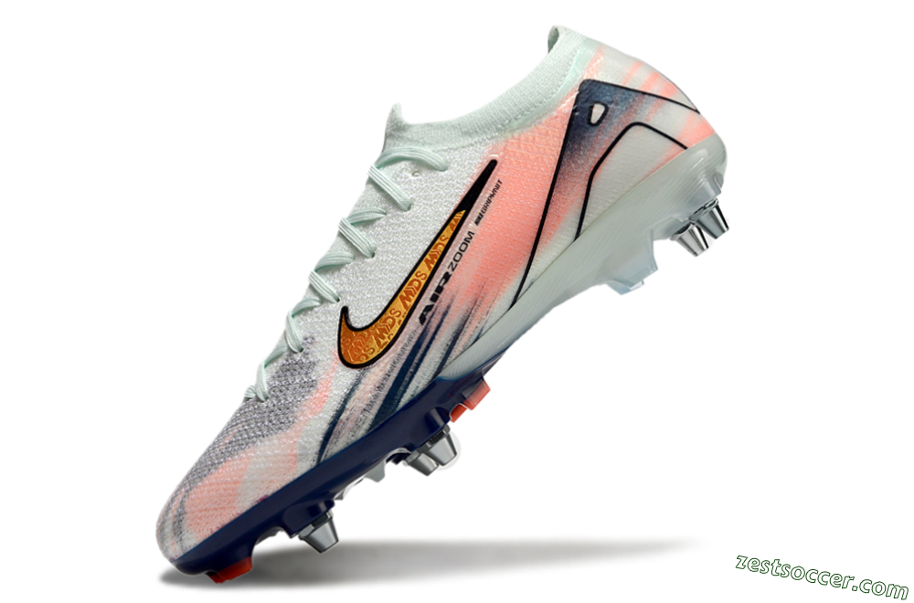 Nike Air Zoom Mercurial Vapor 16 Elite SG Low-Tops Soccer Cleats - Jade/Gold/Blue 5